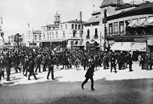 Falkland Prints: Street scene, South American mainland, WW1