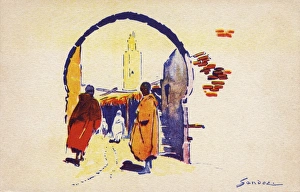 Arch Way Gallery: Street Scene in Tangier Morocco