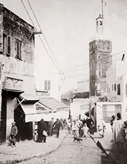 Morocco Collection: Street scene in Tangier, Morocco, c. 1900
