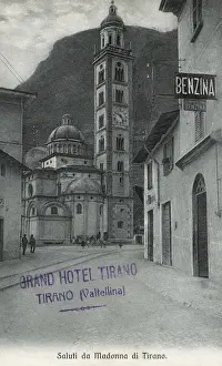 Campanile Prints: Street scene in Tirano, Valtellina, Italy