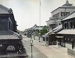 Tokyo Prints: Street scene in Tokyo, circa 1880, Japan