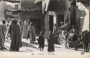 Images Dated 2nd June 2017: Street scene in Tolga, Biskra Province, Algeria
