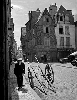 Cobbled Collection: Street scene in Tours, France