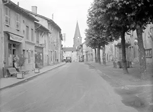 Tabac Prints: Street scene, unknown French town
