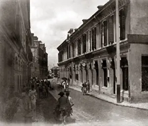Street in Shanghai, China, circa 1890