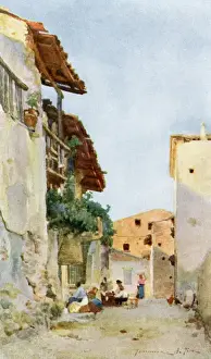 Sicilian Prints: Street in Taormina, Sicily, Italy