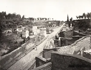 Defensive Structure Prints: Street of Tombs, Pompeii, Italy