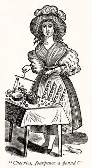 Images Dated 1st November 2019: Street trade - cherries