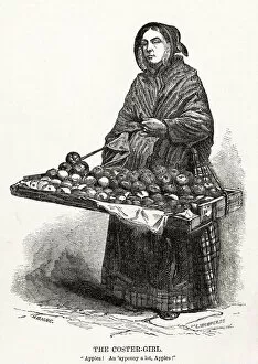 Apples Gallery: Street trader - apple seller 1850s
