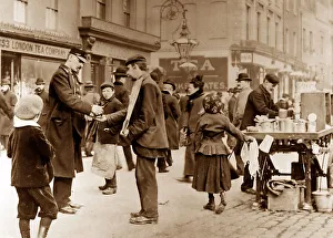 Street trader, London, early 1900s
