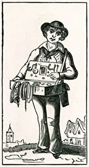 Street trader - young pedlar 1876