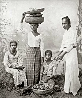 Ceylon Gallery: Street vendors, Colombo, Ceylon (Sri Lanka) circa 1890s