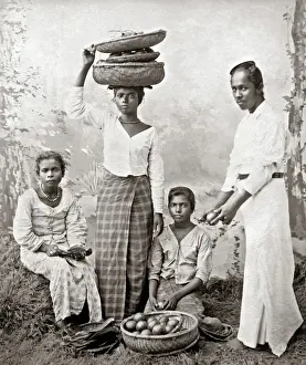 Ceylon Prints: Street vendors, Colombo, Ceylon (Sri Lanka) circa 1890s