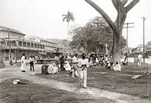 Street view, Port of Spain, Trinidad, West Indies, circa 190