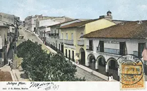 Steep Prints: Street view in Xalapa, Veracruz, Mexico