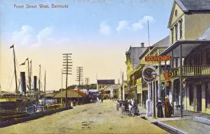 Souvenirs Prints: Front Street West, Hamilton, Bermuda