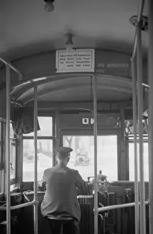 Omaha Prints: Streetcar motorman, Omaha, Nebraska