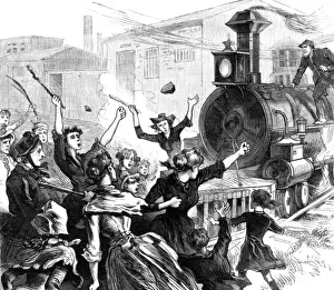 Nail Prints: Strikers Stop Train