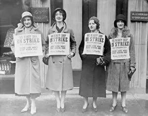 Images Dated 18th January 2012: Striking Beauty Workers