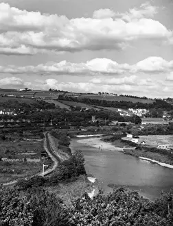 Gauge Prints: A striking view of the River Rheidol and the outskirts of the town of Aberystwyth