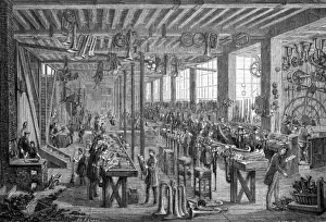 Violins Prints: String and wind instrument manufacture, 1855