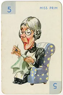 Strip tease card game - Prudie suit - Miss Prim