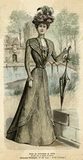 Flounces Prints: Striped Dress 1899