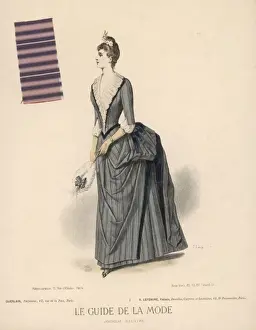 Toilette Prints: Striped Toilette ?1885