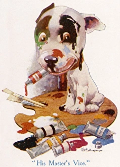 Bonzo Collection: The Studdy Dog - His Masters Vice by George Studdy