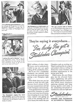 Studebaker Prints: Studebaker Champion 1946 Advert