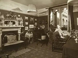 Aug16 Gallery: Student room, Trinity College, Cambridge, 1911