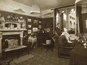 Images Dated 5th August 2016: Student room, Trinity College, Cambridge, 1911