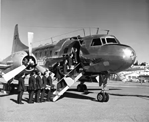 Students board the second prototype Convair XT-29 49-1911