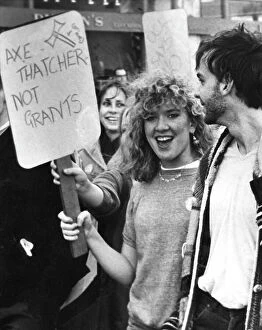 Protest Collection: Students demonstrating over grant offer