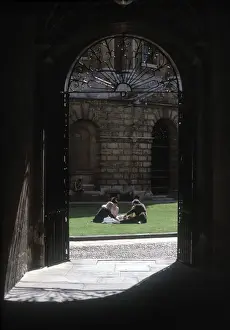 Campus Prints: Students meeting at the Radcliffe Camera