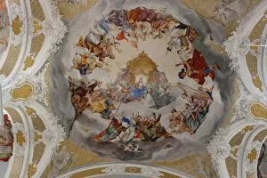 Images Dated 21st June 2008: Studienkirche fresco, Dillingen, Bavaria, Germany