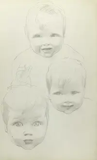 Three studies of babys head