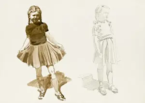 Studies of a young girl