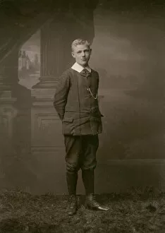 Ankle Gallery: Studio photo of an Edwardian boy in his Sunday best