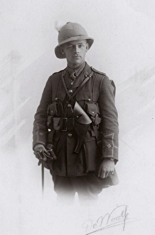 Images Dated 13th February 2017: Studio photo, young man of Royal Fusiliers, WW1