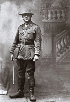 Images Dated 14th February 2017: Studio photo, young man of Royal Fusiliers, WW1