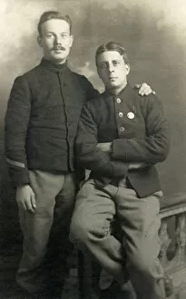 Marcel Gallery: Studio photograph of two Belgian NCOs