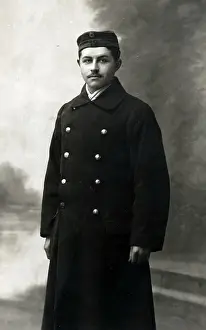 Studio photograph of Belgian soldier