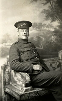 Studio photograph of a British soldier