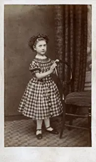 Studio photographic portrait of a young girl