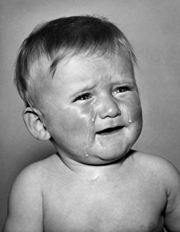 Weeping Gallery: Studio portrait, little boy crying