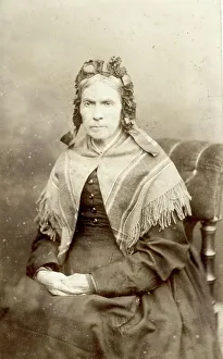 Studio portrait of a woman on a carte de visite