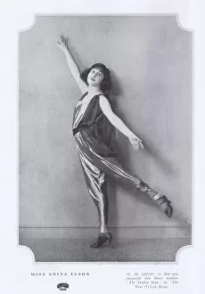 Anita Gallery: A study of Anita Elson, in her dance number The Shadow Man