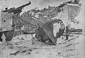 Study for a background - Newlyn, Cornwall