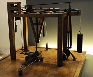 Study of Leonardo da Vinci. Goldforging Hammer. Codex Atlant Study of Leonardo da Vinci. Goldforging Hammer. Codex Atlant
